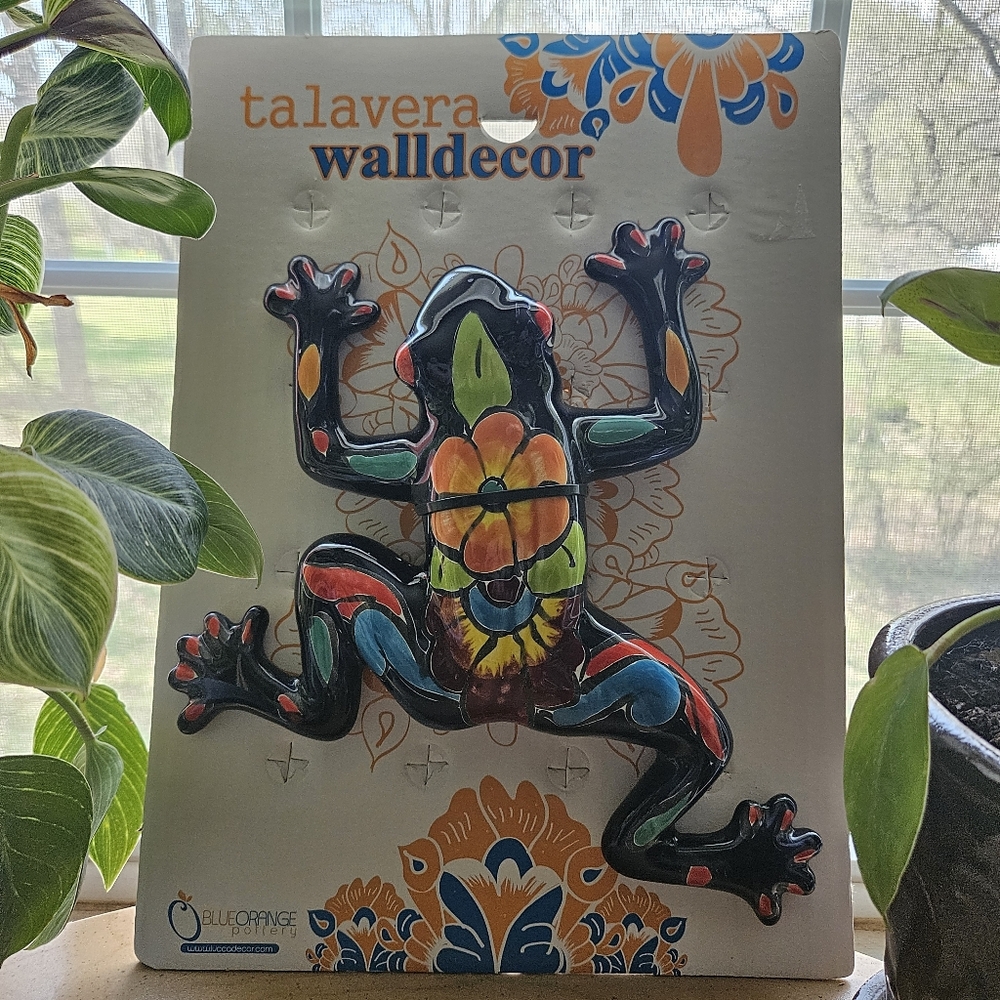 Mexican Talavera Frog  Pottery Wall Art